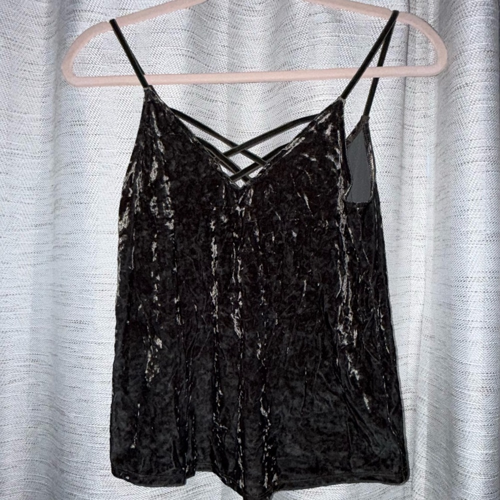AE Dark Green Velvet Cami